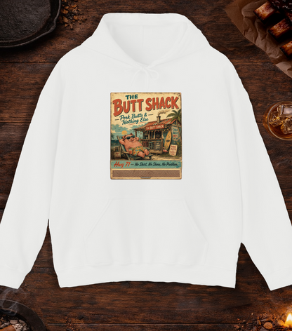 Butt Shack Matchbook Hoodie - White