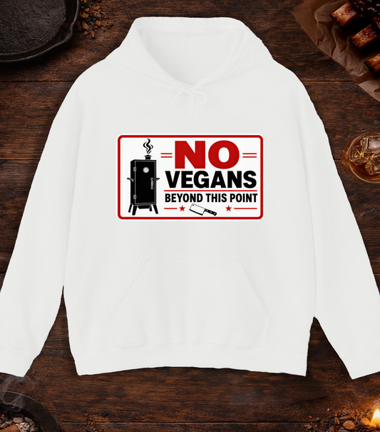 No Vegans Hoodie - White