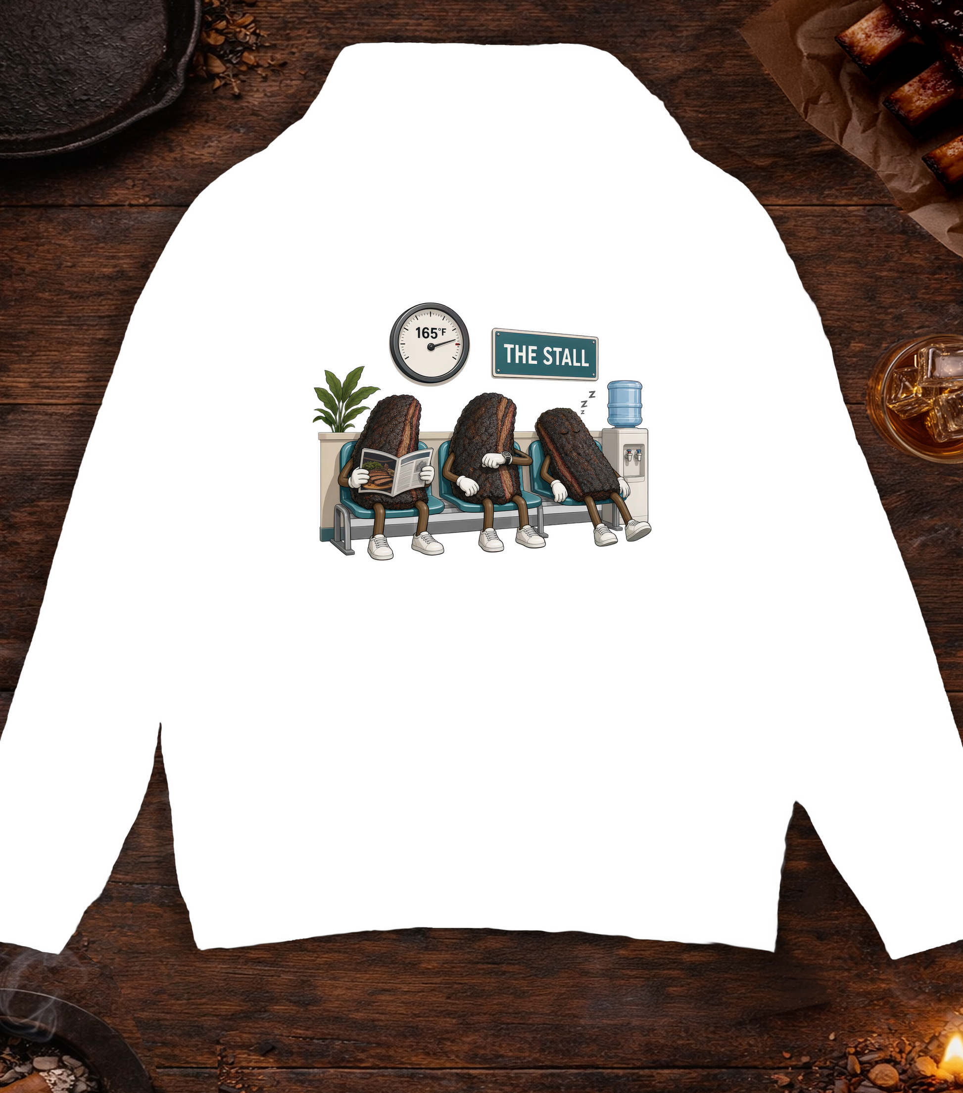 Stall Waiting Room Hoodie - White