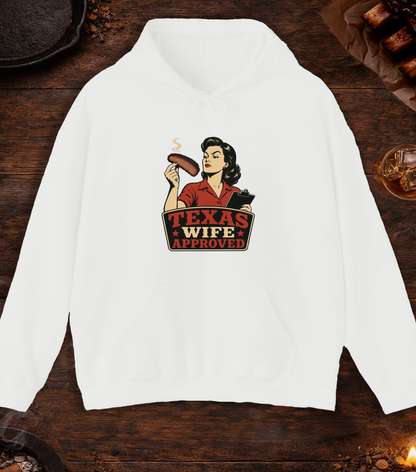 Texas Wife Approved Hoodie - White