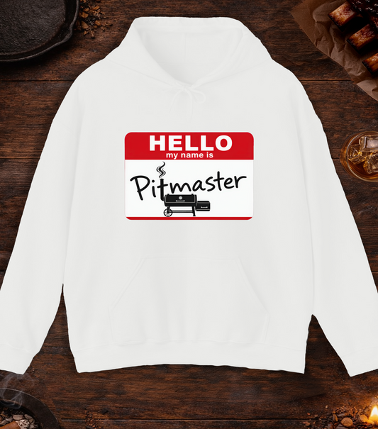 Hello My Name Is Pitmaster Hoodie - White