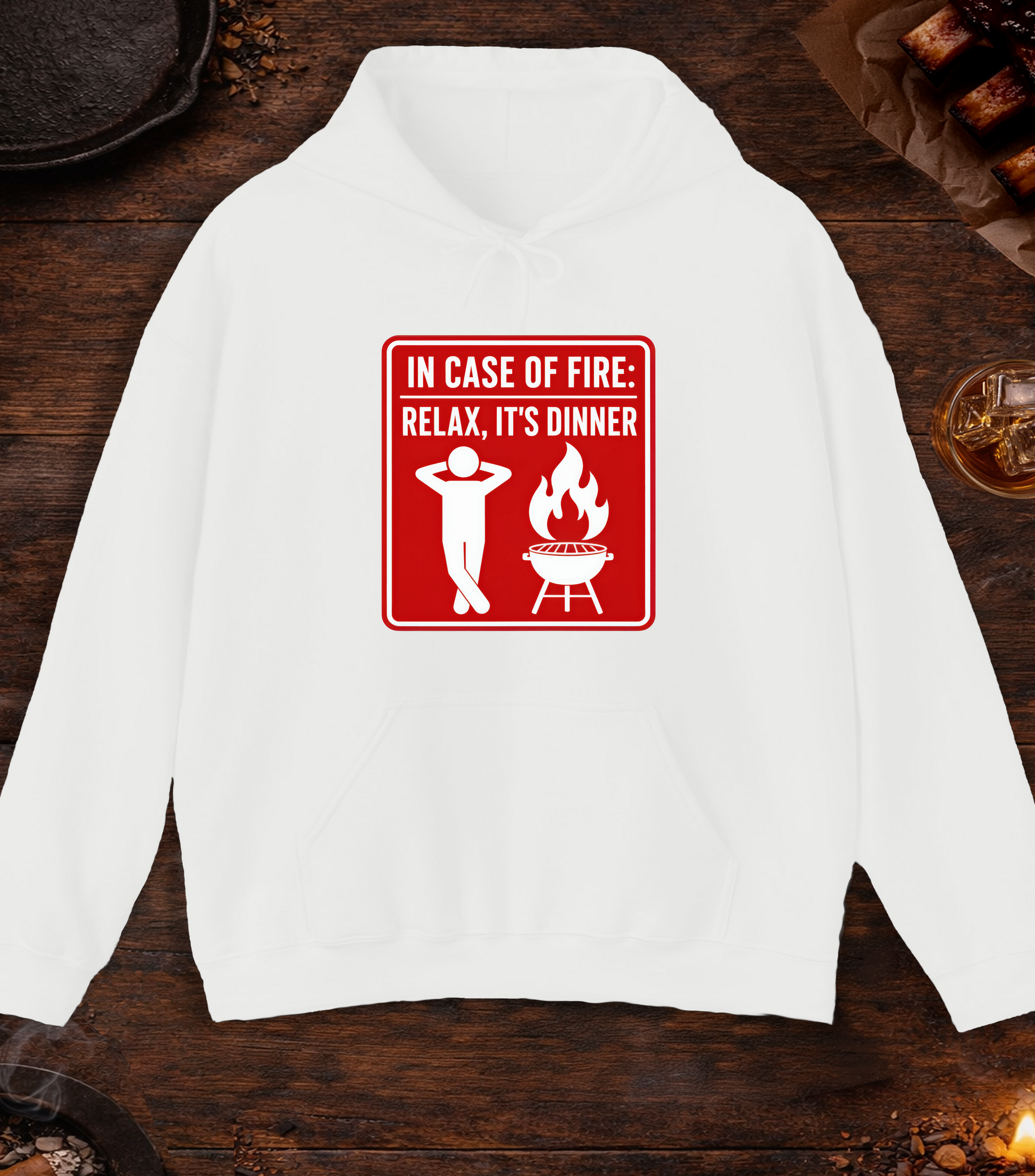 In Case of Fire Hoodie - White