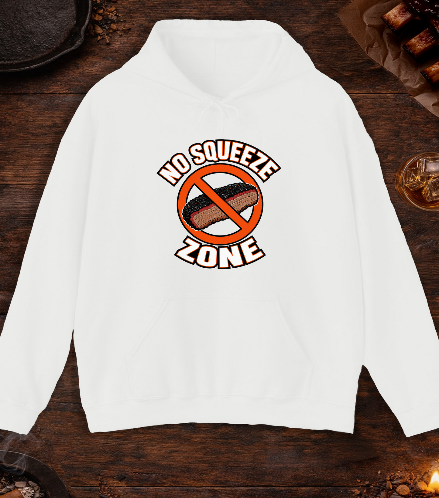No Squeeze Zone Hoodie - White