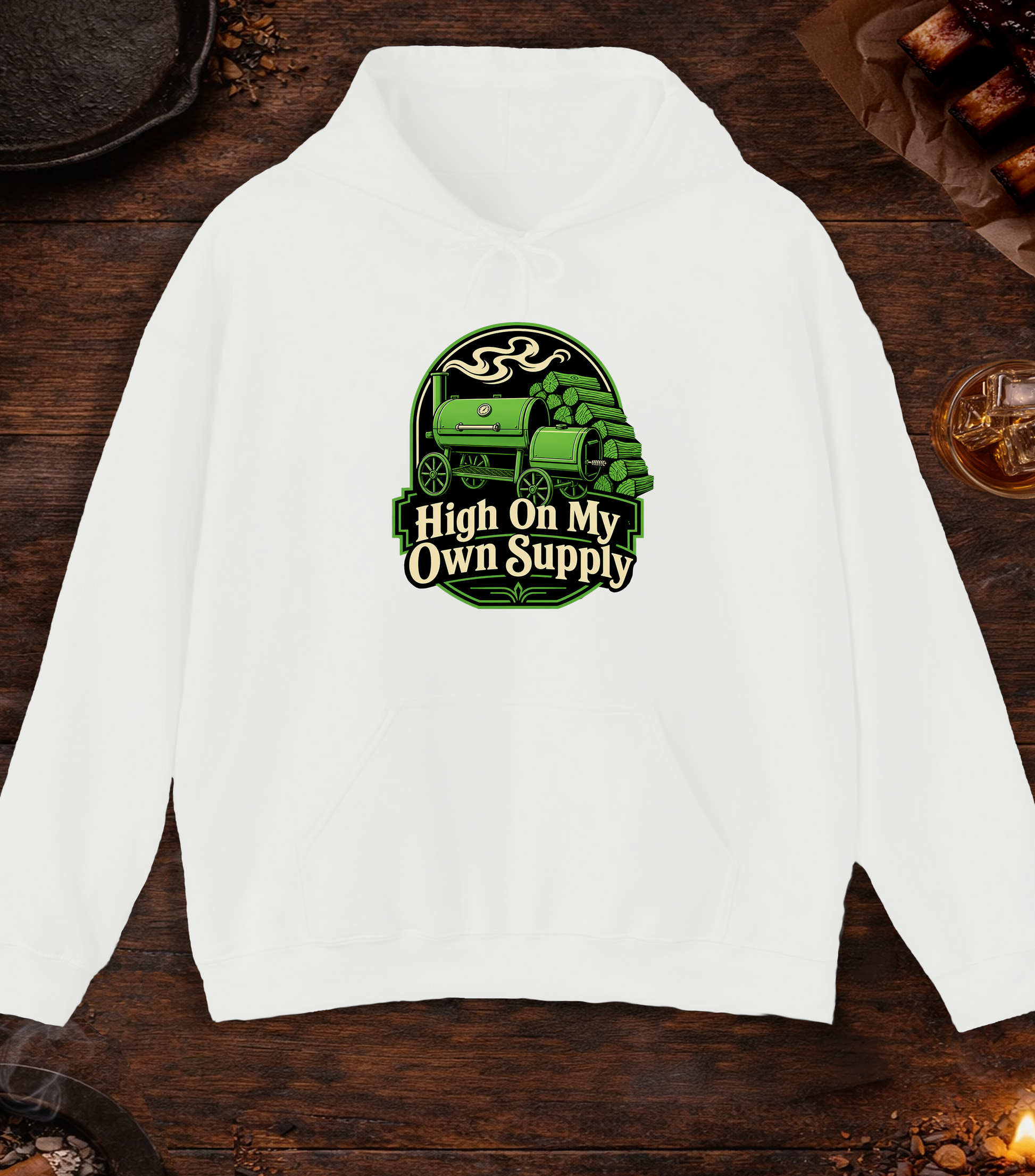 High On My Own Supply Hoodie - White