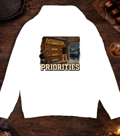 Priorities Hoodie - White