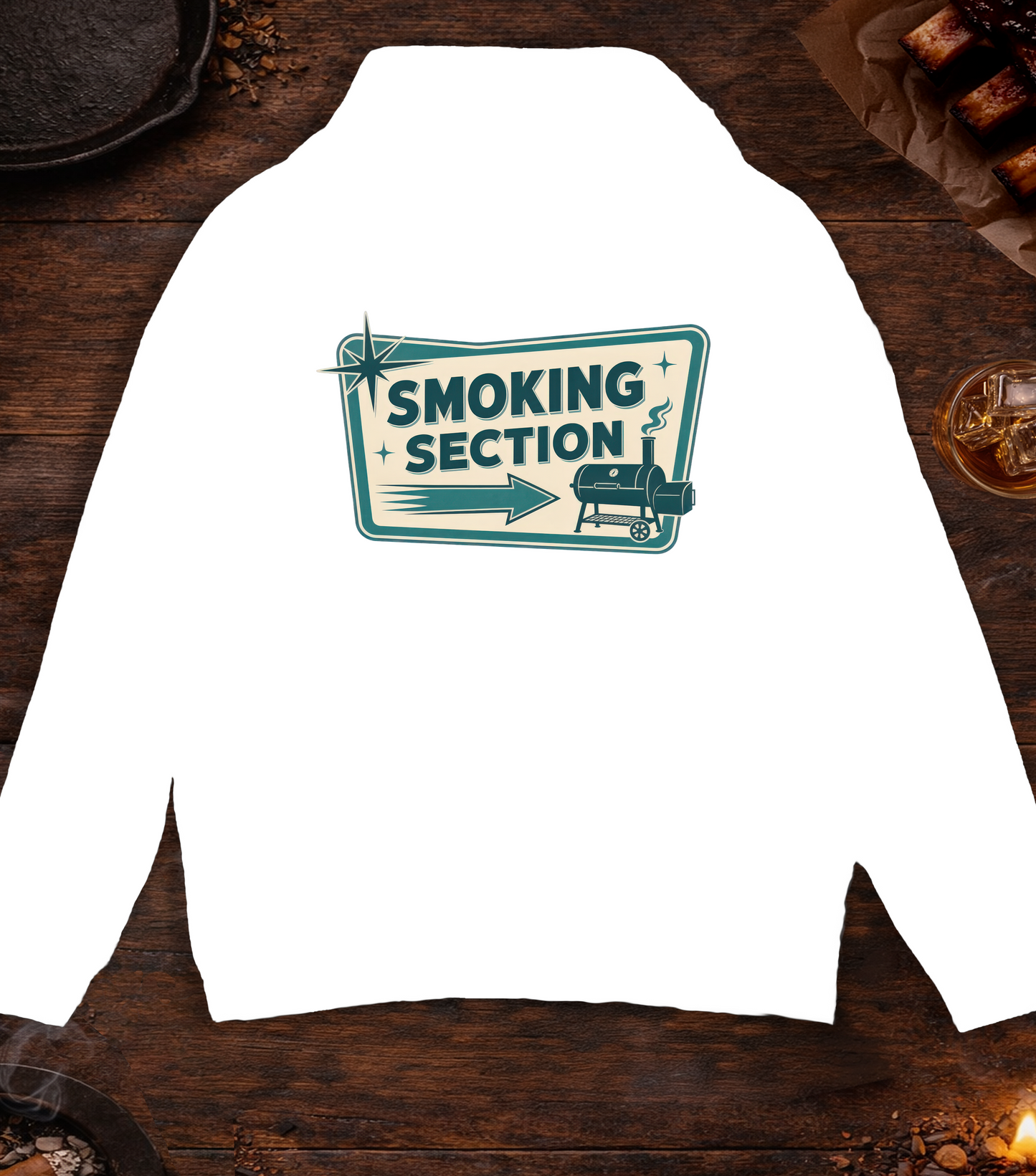 Smoking Section Hoodie - White
