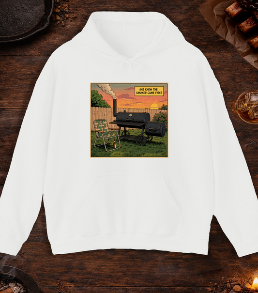 Smoker Came First Hoodie - White