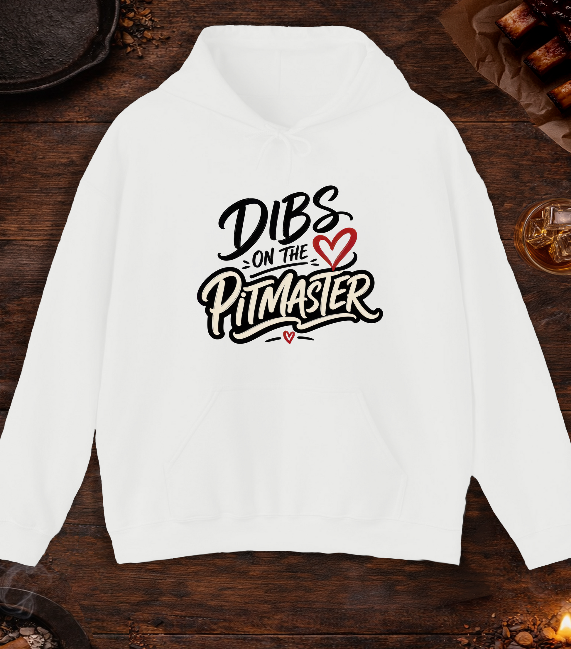 Dibs on the Pitmaster Hoodie - White