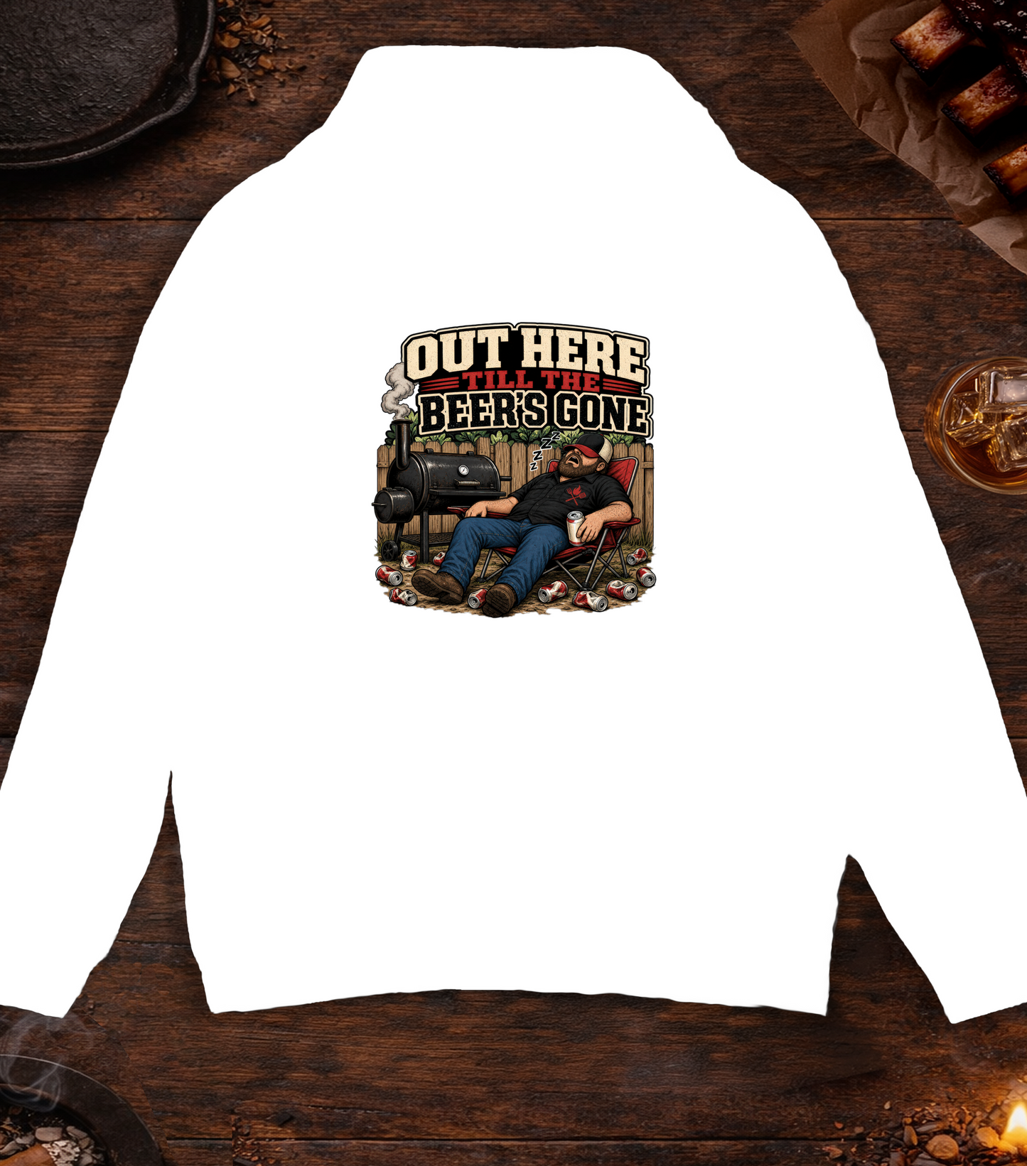 Till the Beer's Gone Hoodie - White