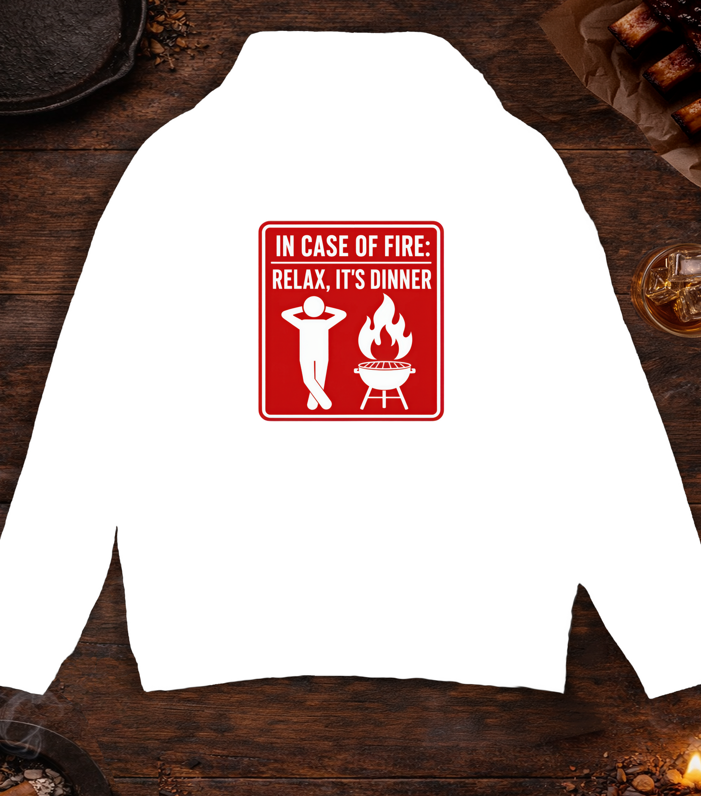 In Case of Fire Hoodie - White
