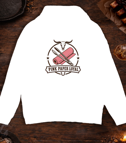 Pink Paper Loyal Hoodie - White