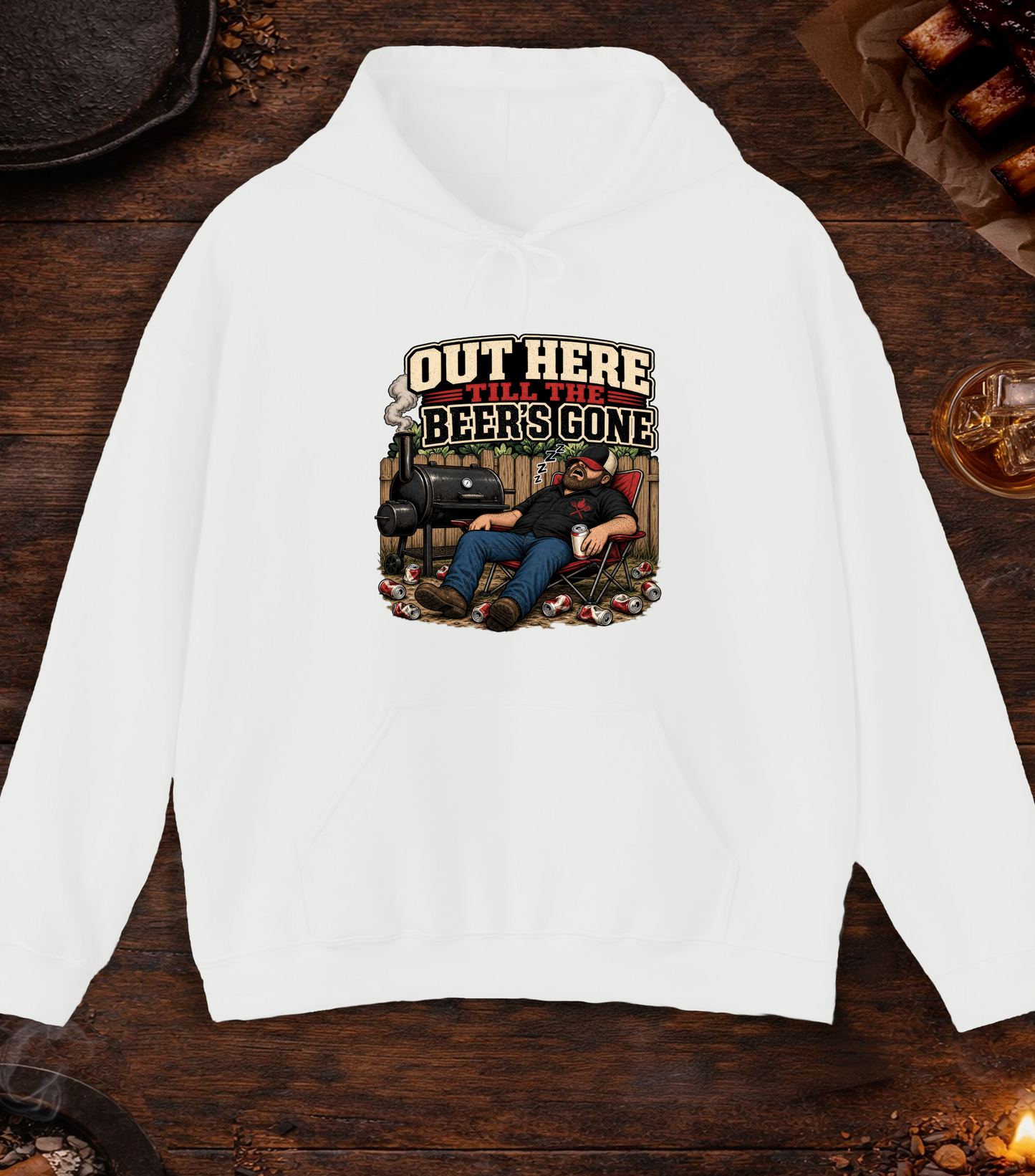 Till the Beer's Gone Hoodie - White
