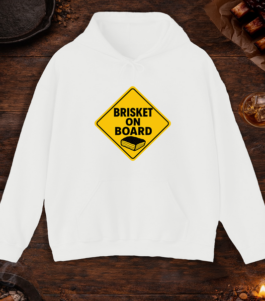 Brisket on Board Hoodie - White