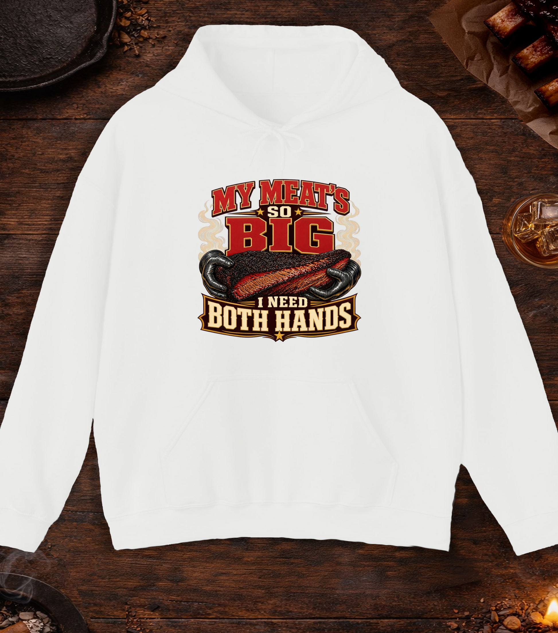 Meats So Big Hoodie - White
