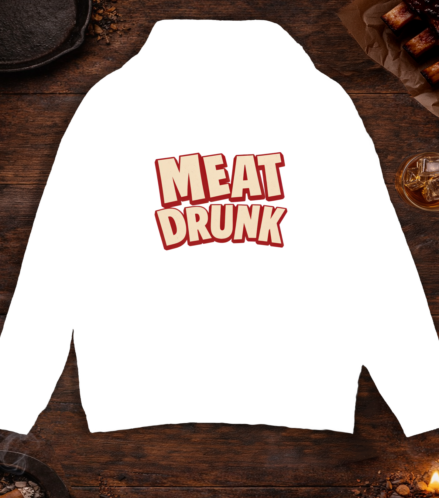 Meat Drunk Hoodie - White