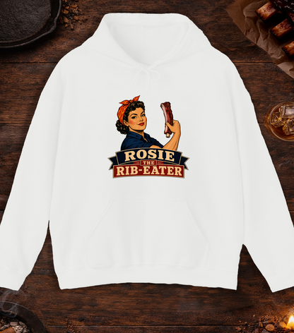 Rosie Rib Eater Hoodie - White