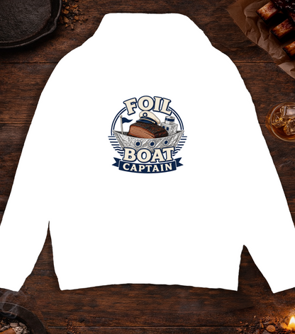 Foil Boat Captain Hoodie - White