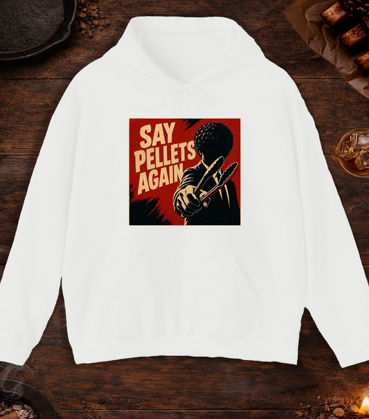 Say Pellets Again Hoodie - White
