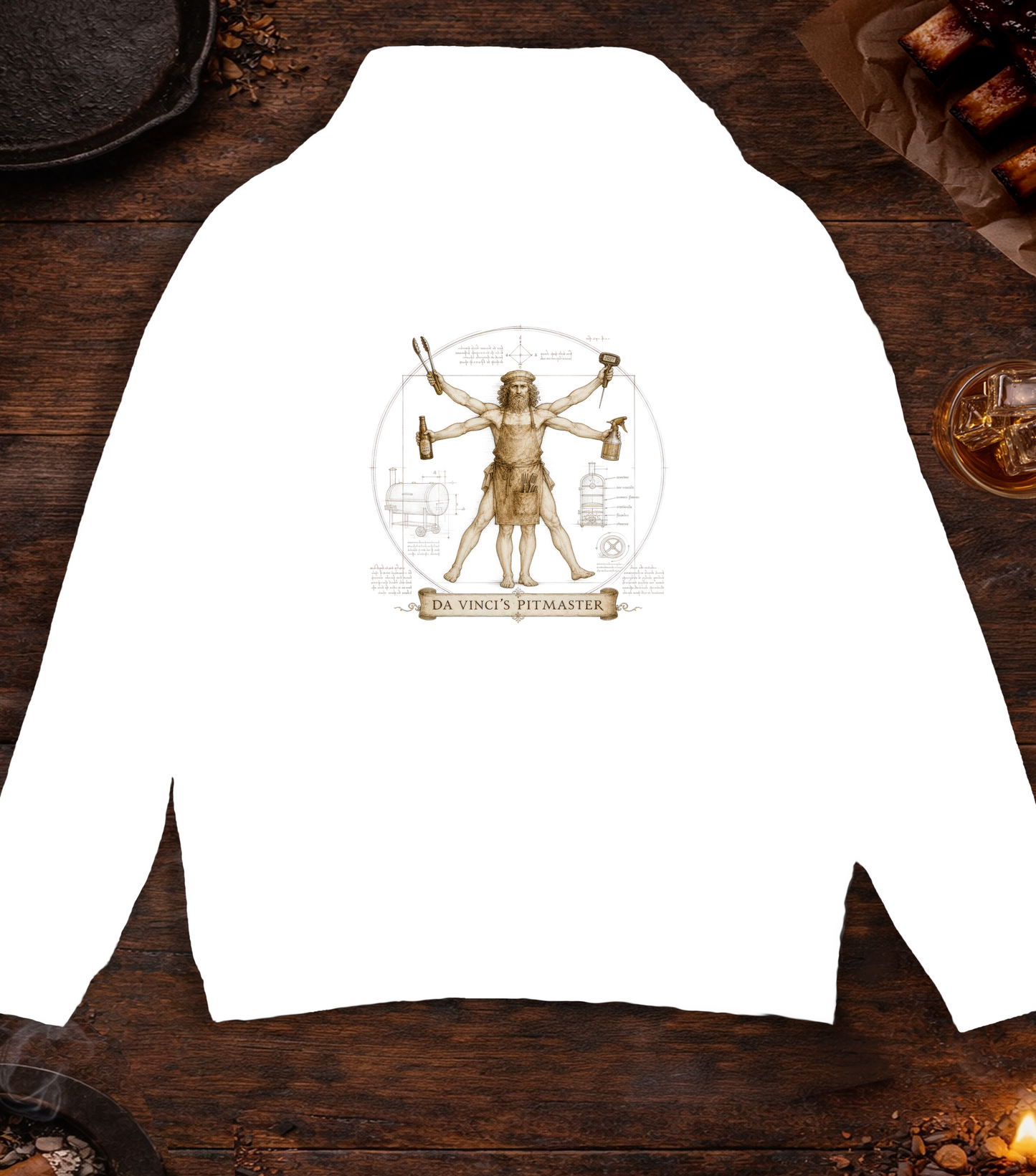 Da Vinci's Pitmaster Hoodie - White