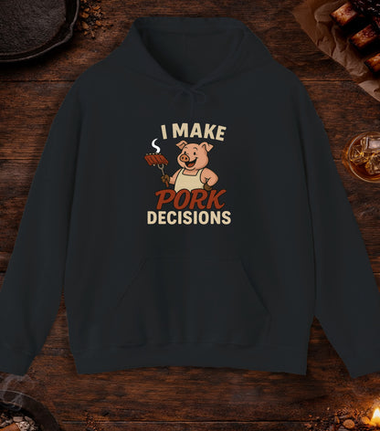 I Make Pork Decisions Hoodie - Black