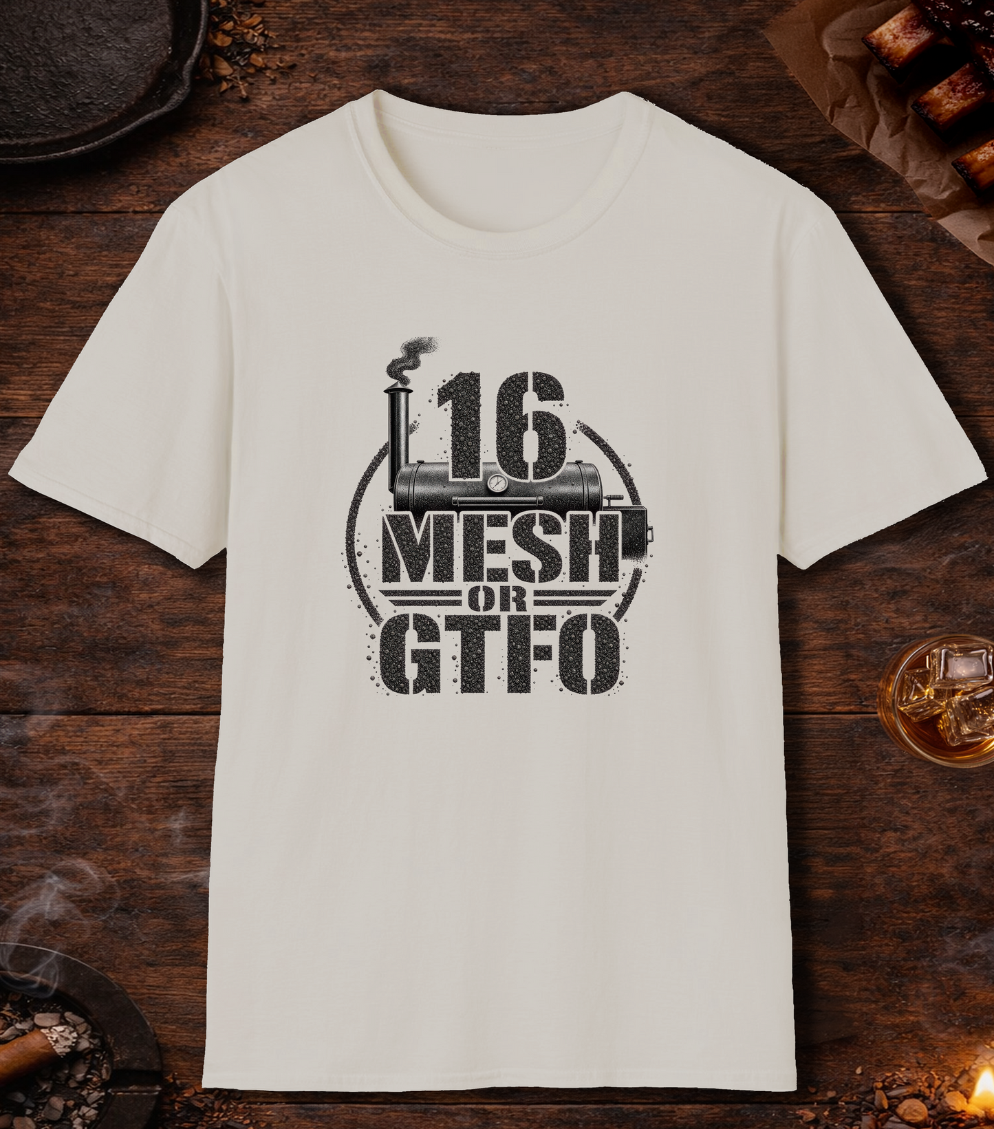 16 Mesh or GTFO T-Shirt - Ice Grey