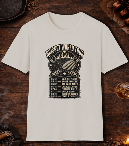 Brisket World Tour T-Shirt - Ice Grey