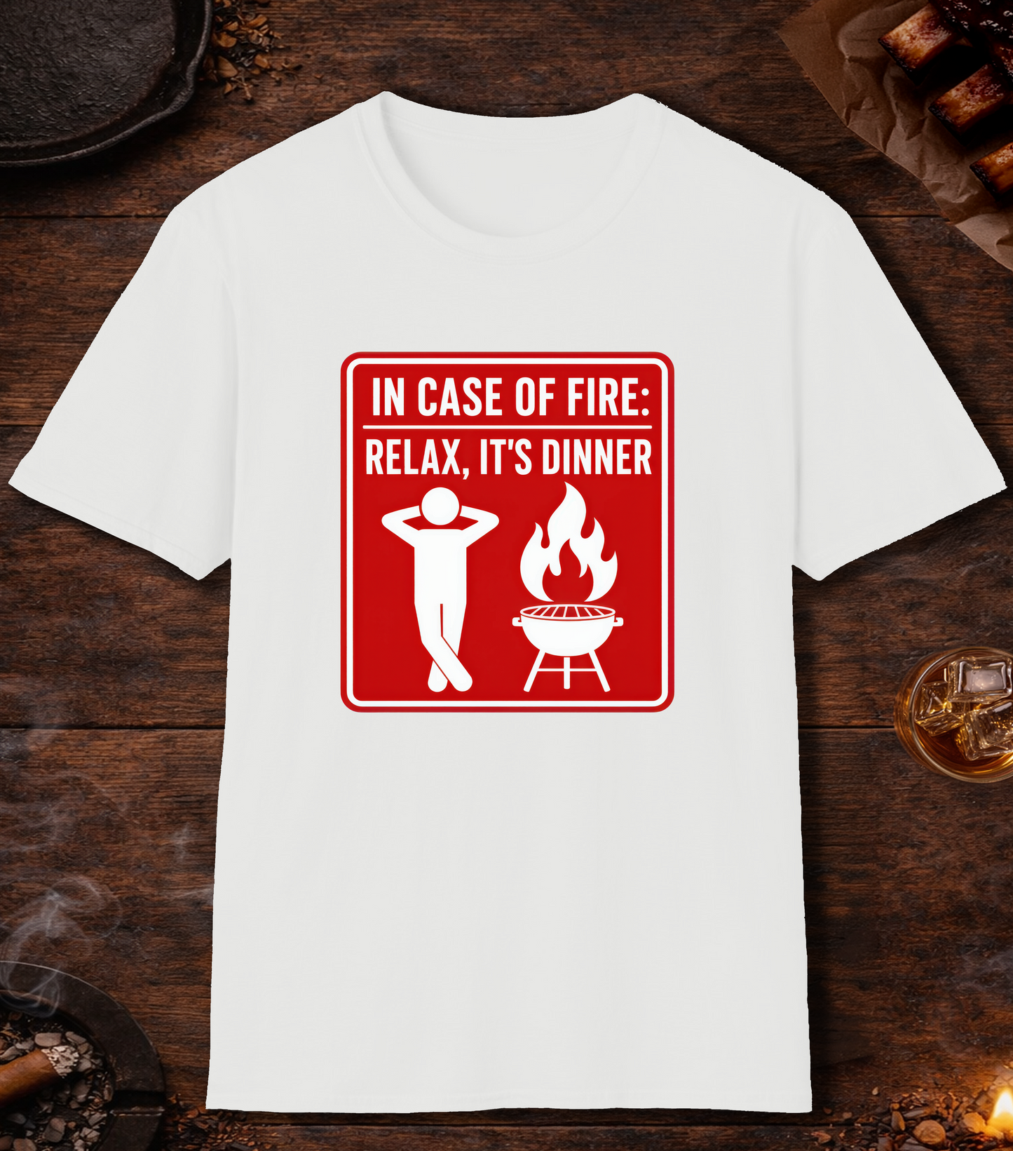 In Case of Fire T-Shirt - White