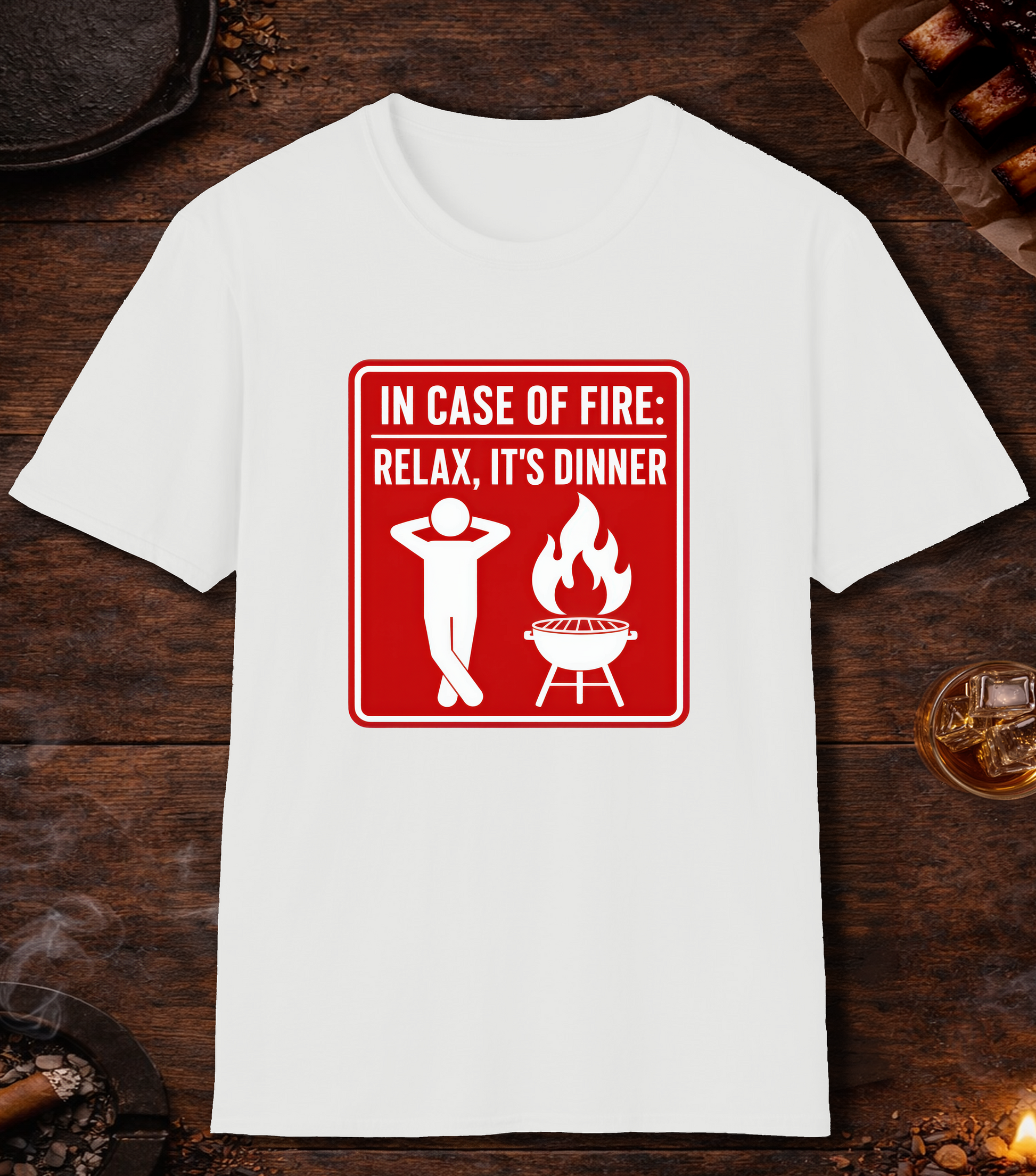 In Case of Fire T-Shirt - White