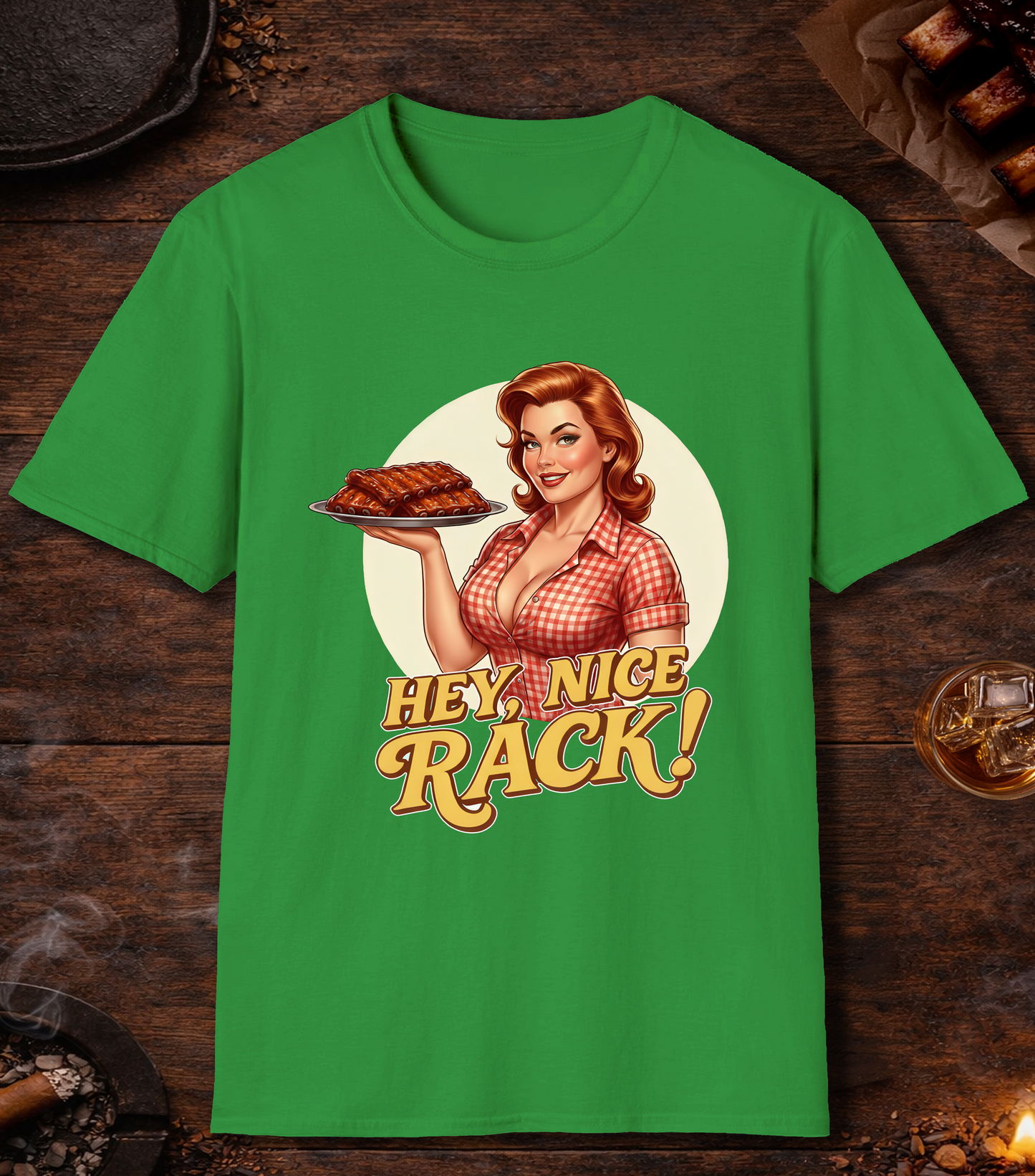 Hey Nice Rack T-Shirt - Irish Green