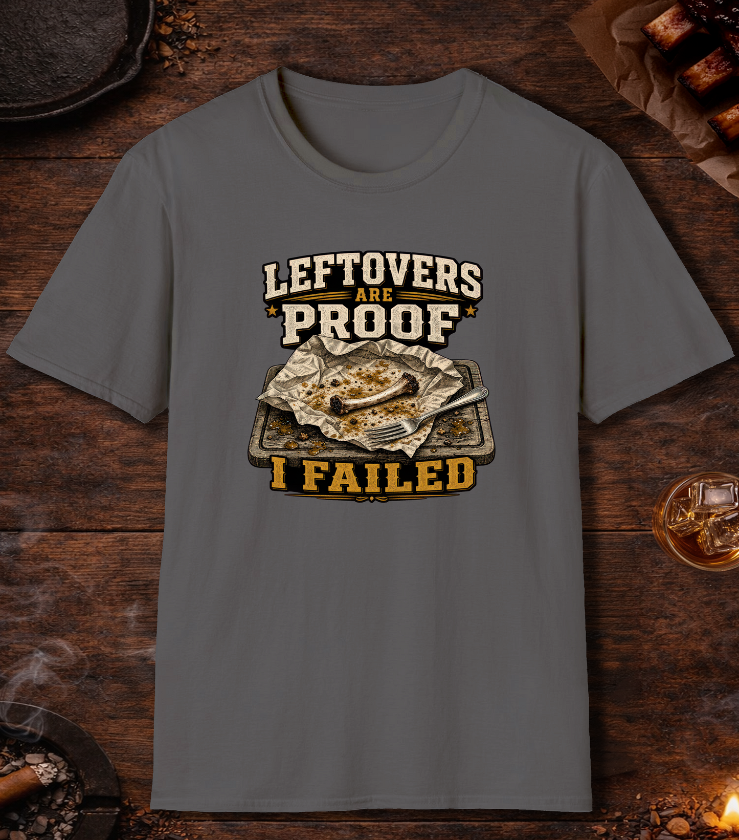 Leftovers Are Proof T-Shirt - Charcoal