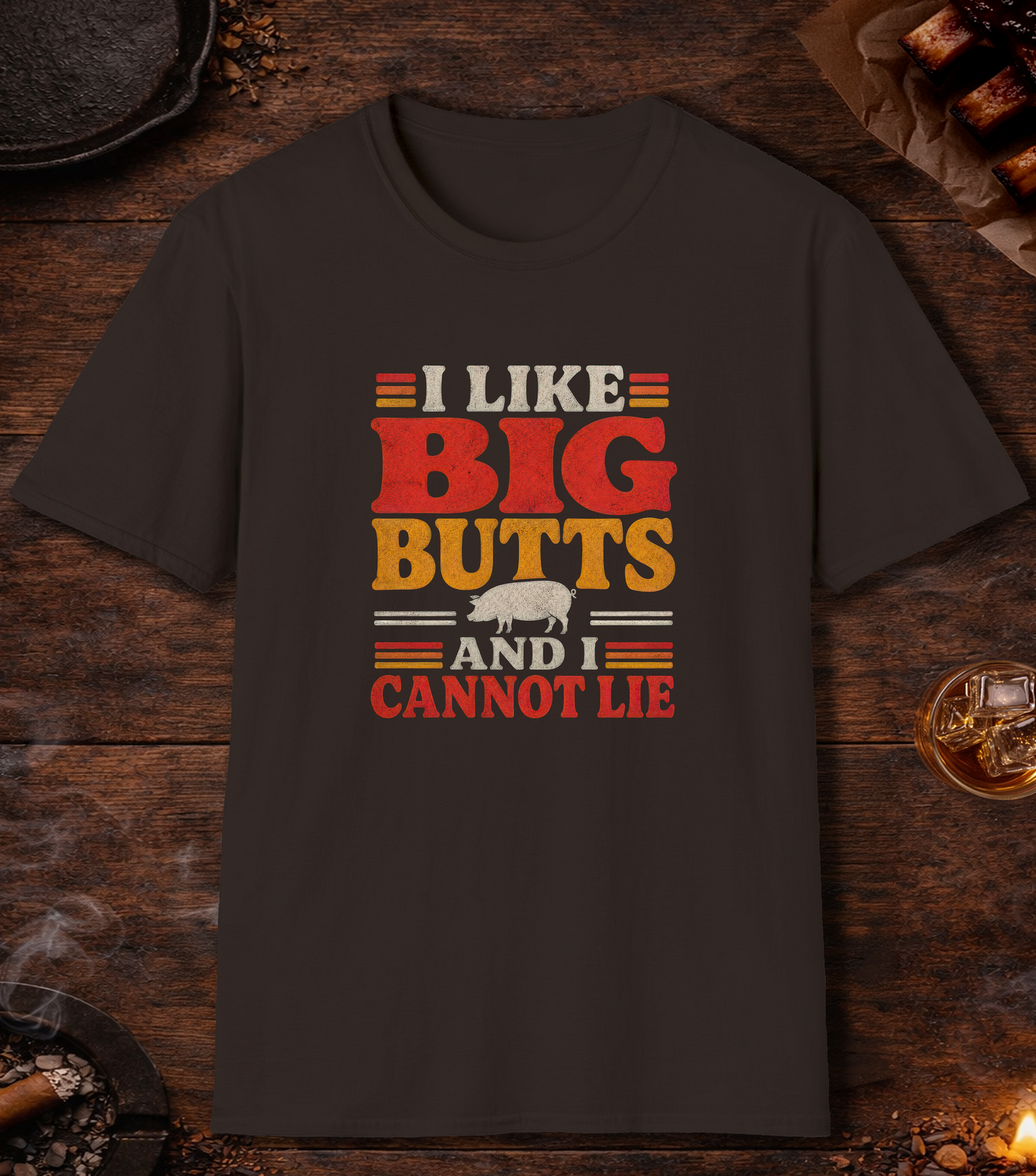 Like Big Butts T-Shirt - Dark Chocolate