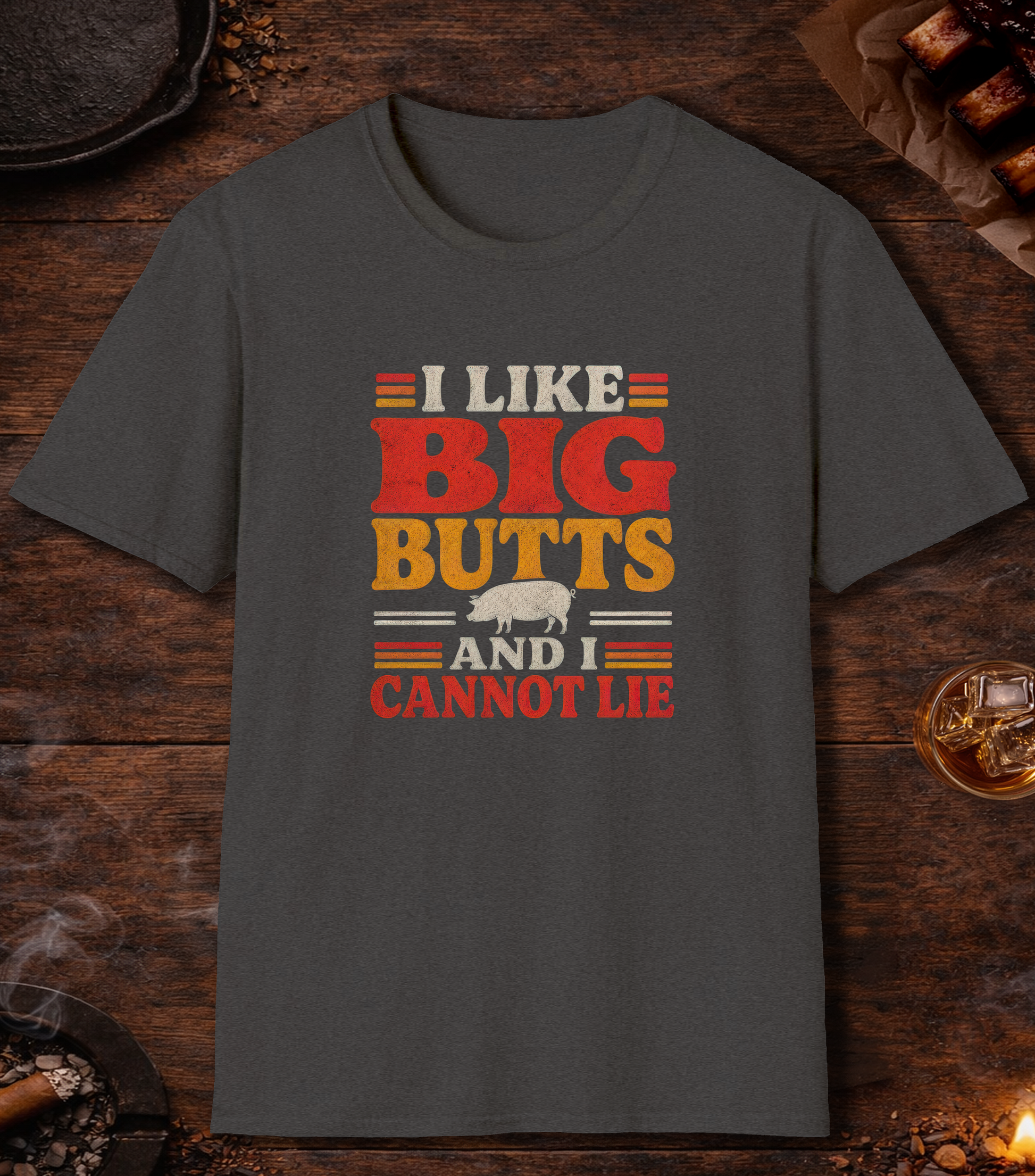 Like Big Butts T-Shirt - Dark Heather