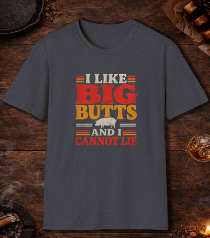 Like Big Butts T-Shirt - Heather Navy