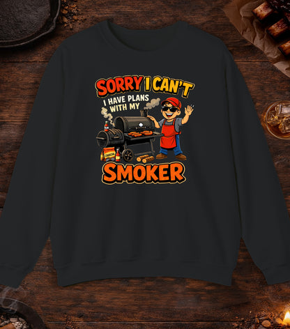 Made Plans With My Smoker Crewneck - Black