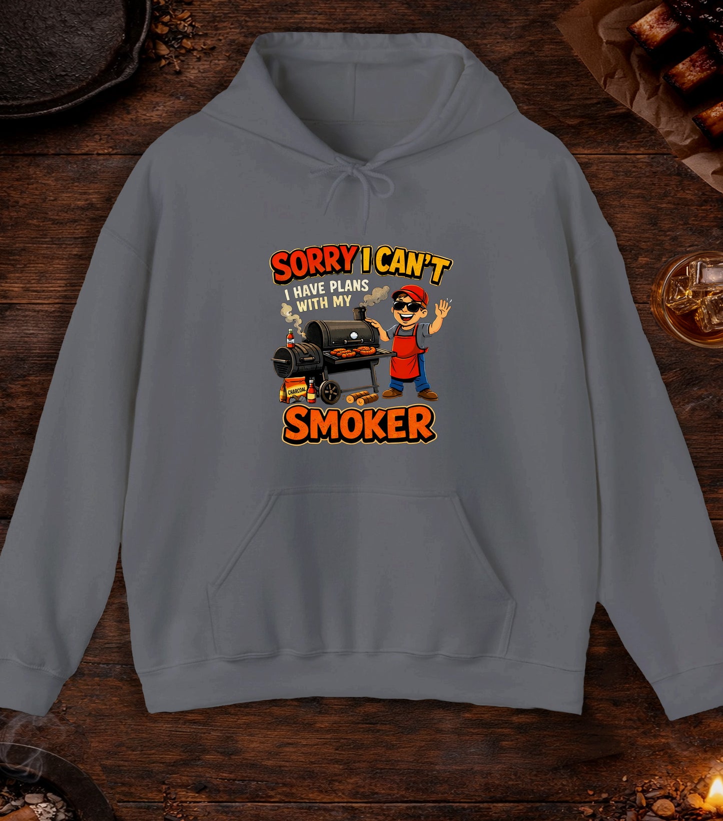 Made Plans With My Smoker Hoodie - Charcoal