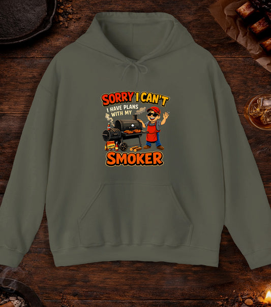 Made Plans With My Smoker Hoodie - Military Green