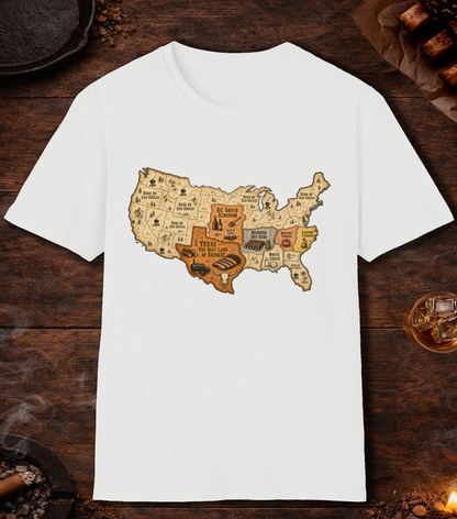 Map of BBQ T-Shirt - White
