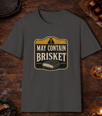 May Contain Brisket T-Shirt - Dark Heather