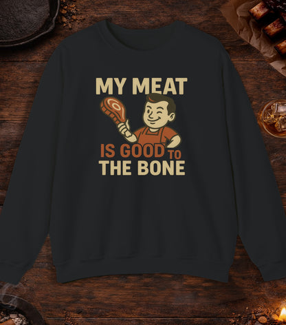Meat Good To Bone Crewneck - Black