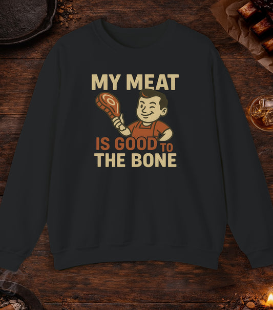 Meat Good To Bone Crewneck - Black