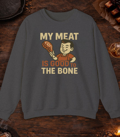 Meat Good To Bone Crewneck - Dark Heather