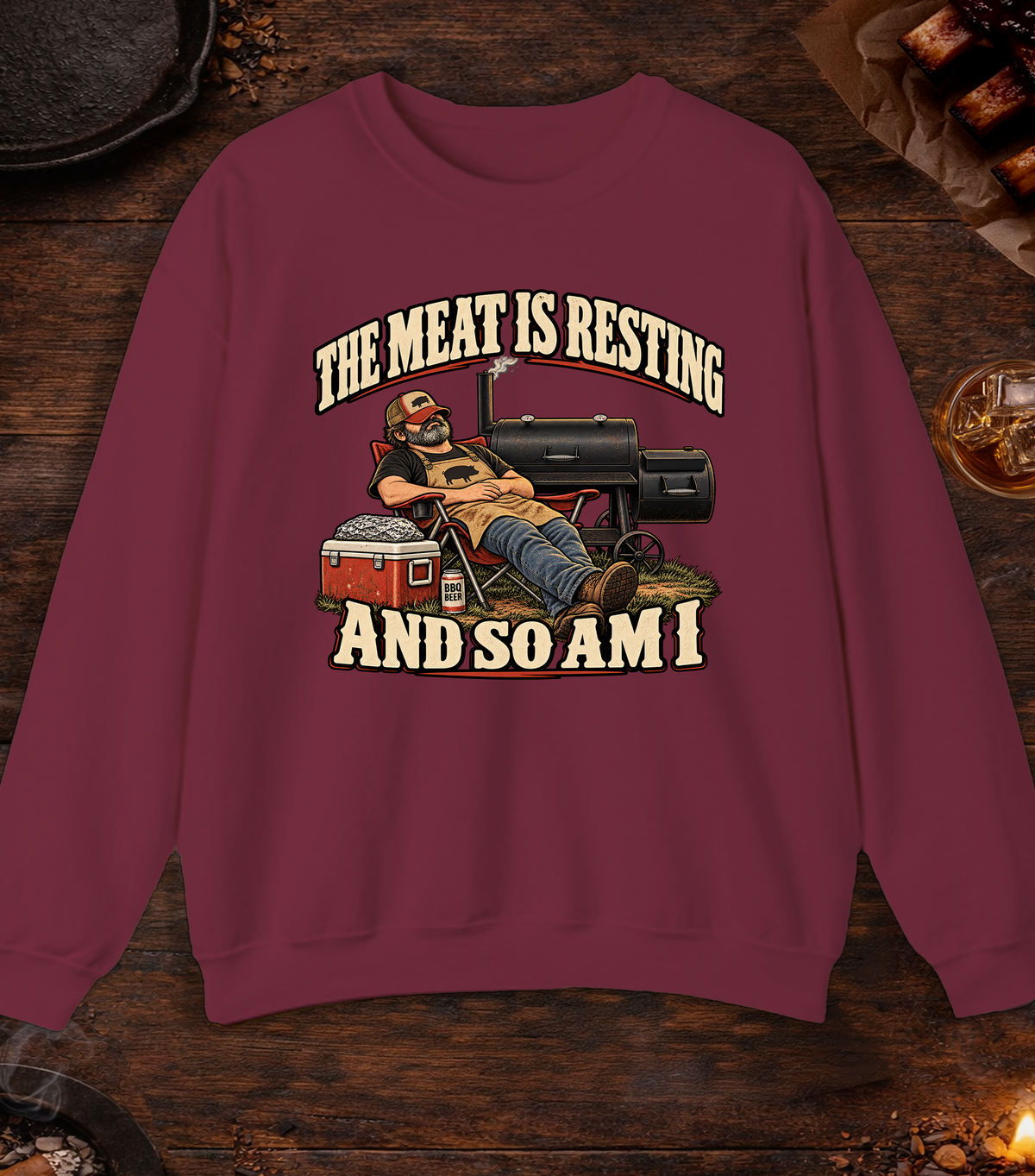 Meat Is Resting - Maroon