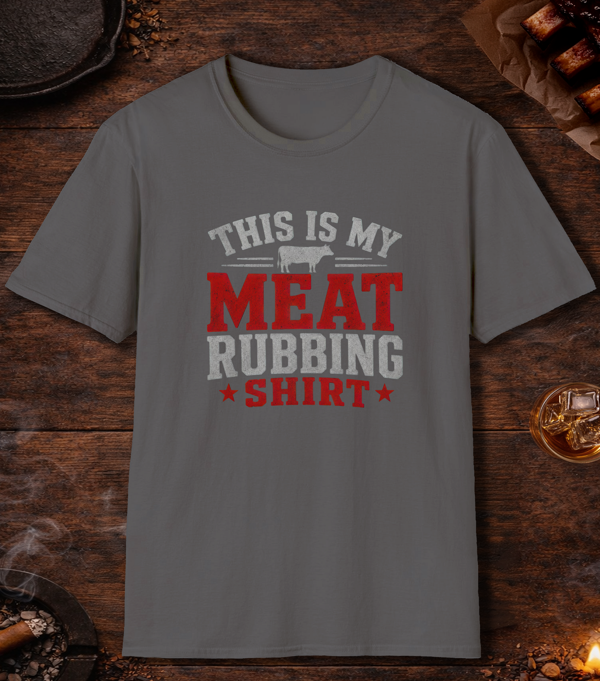 Meat Rubbing Shirt T-Shirt - Charcoal