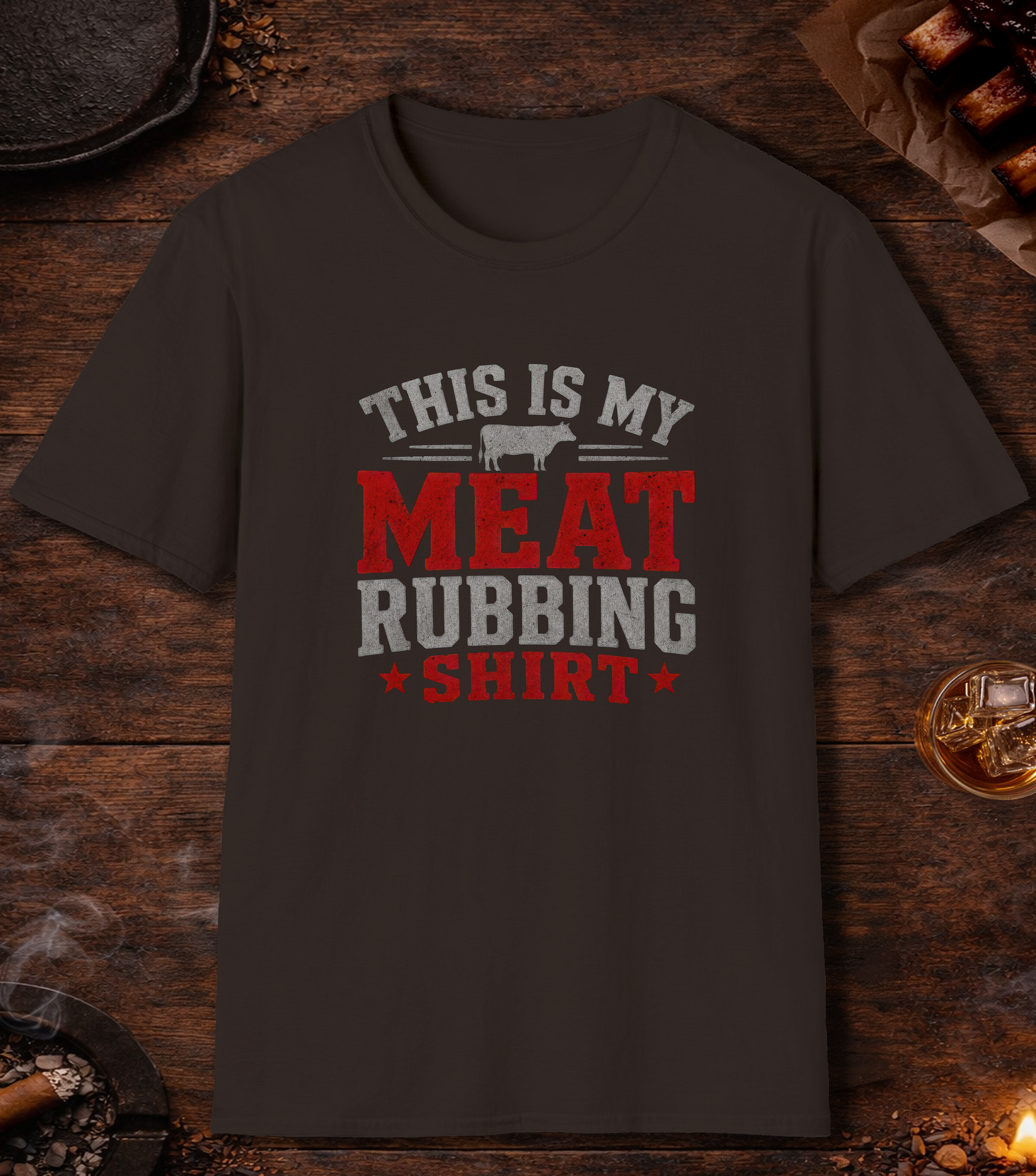 Meat Rubbing Shirt T-Shirt - Dark Chocolate