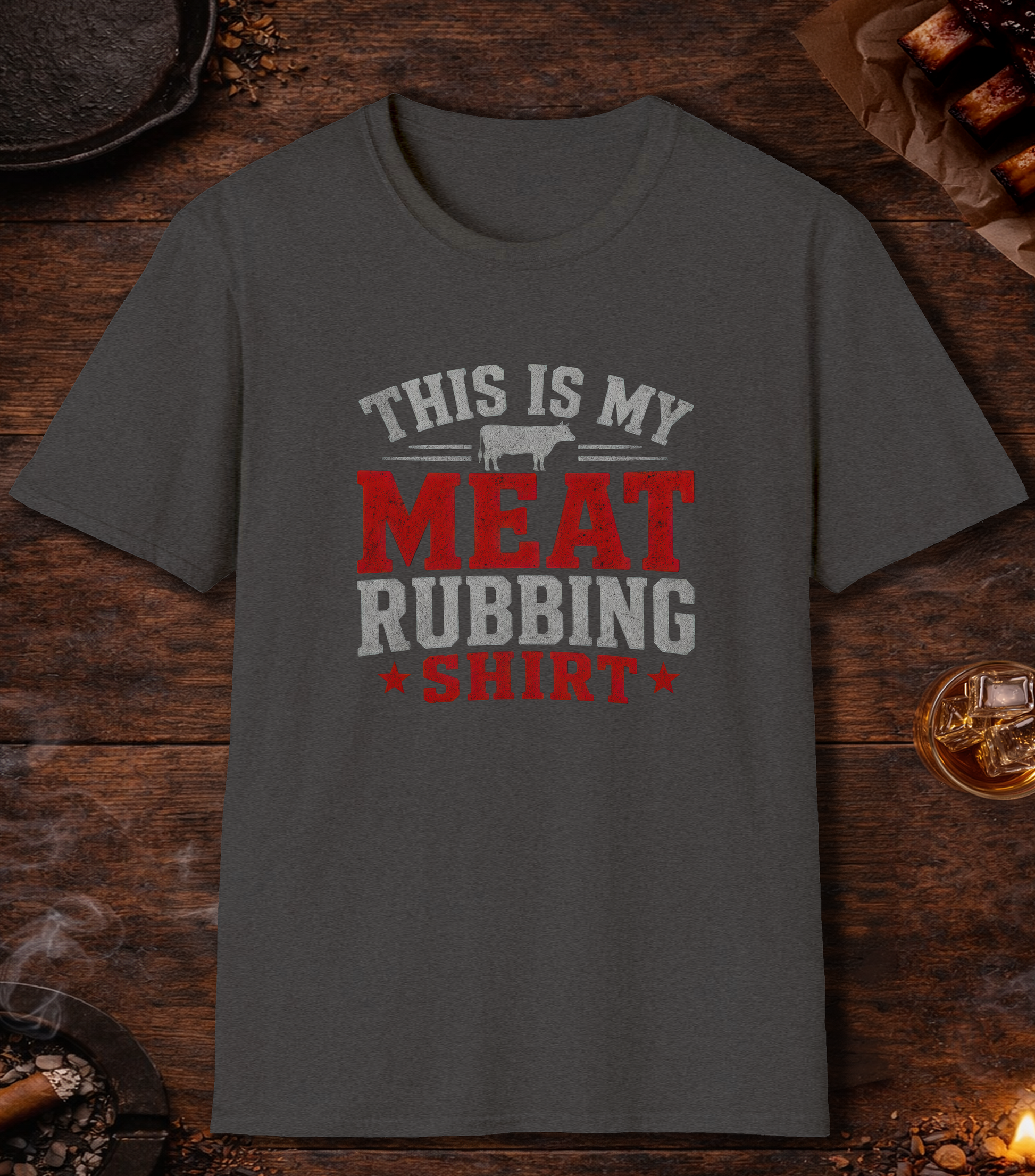 Meat Rubbing Shirt T-Shirt - Dark Heather
