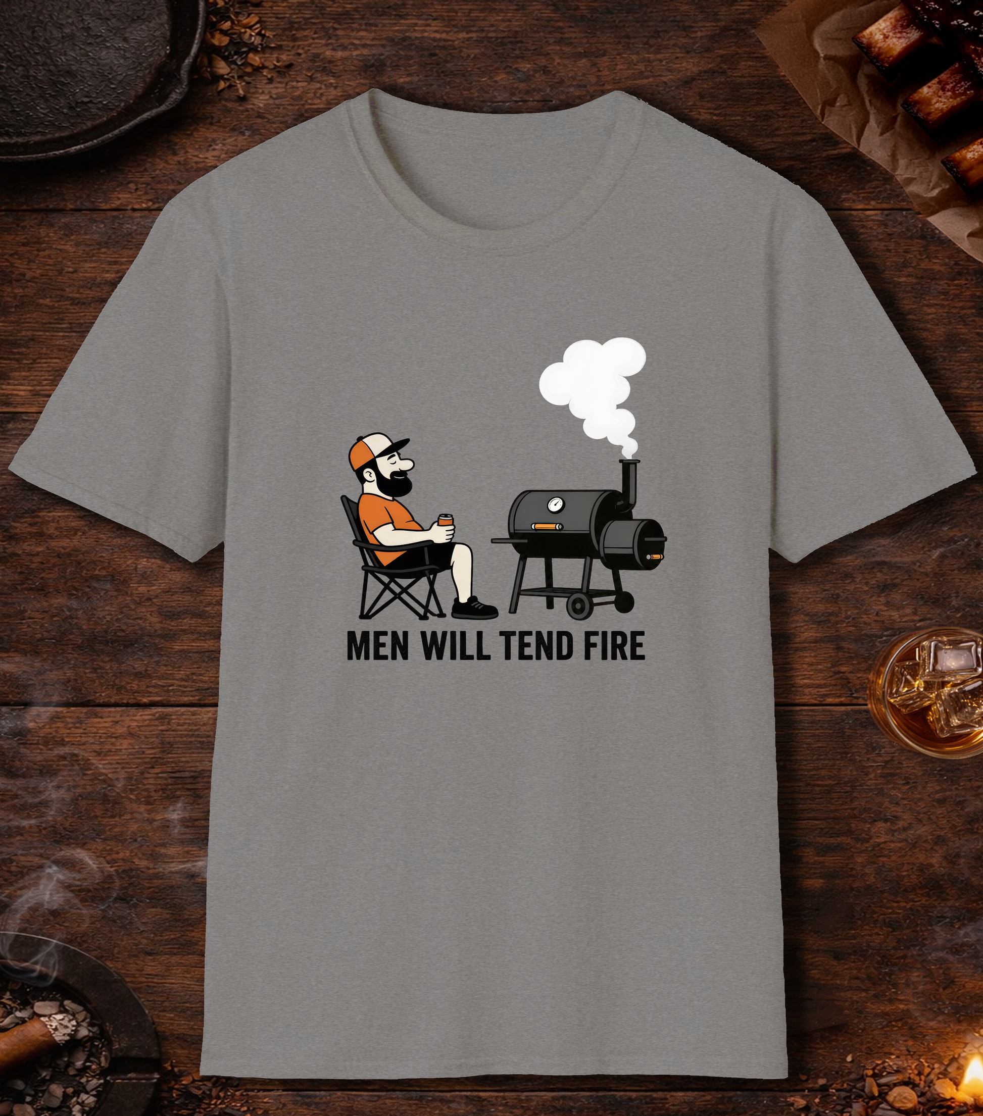 Men Tend Fire T-Shirt - Sport Grey