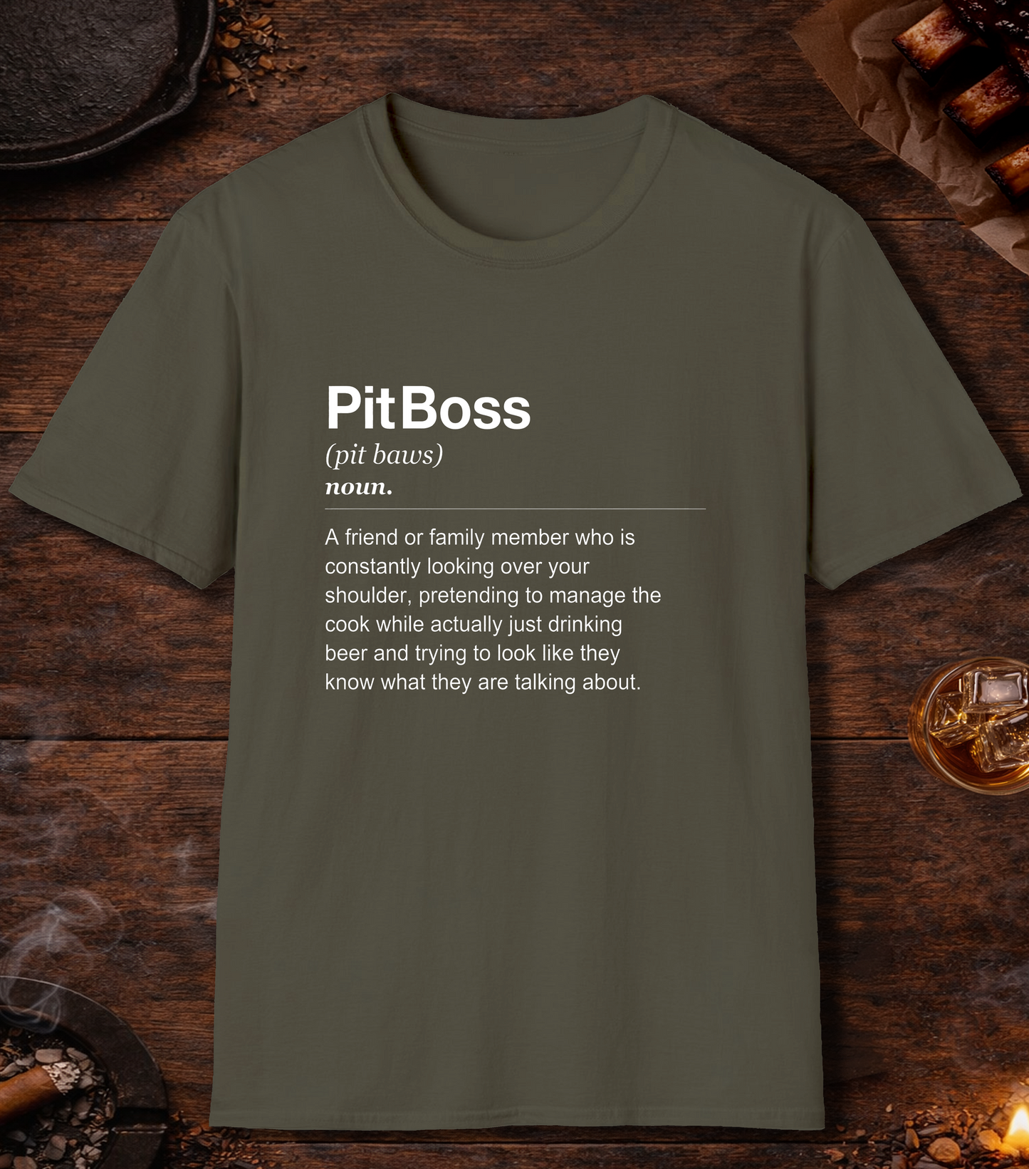 Pit Boss Definition T-Shirt - Military Green