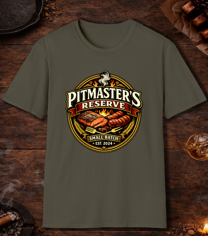 Pitmasters Reserve Beer Label T-Shirt - Military Green
