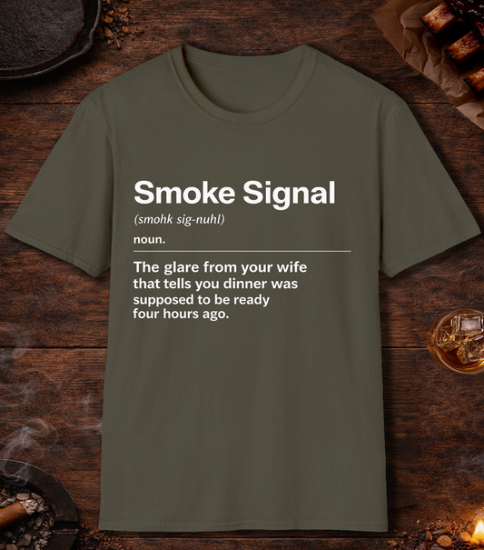 Smoke Signal Definition T-Shirt - Military Green