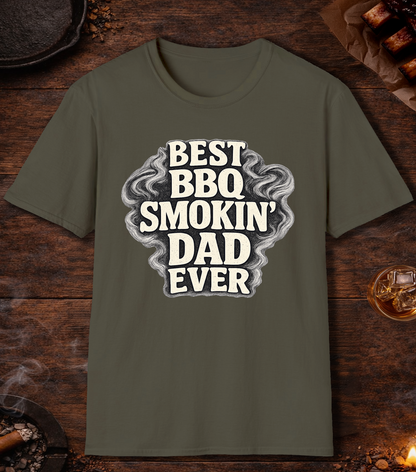 Best BBQ Smokin Dad T-Shirt - Military Green